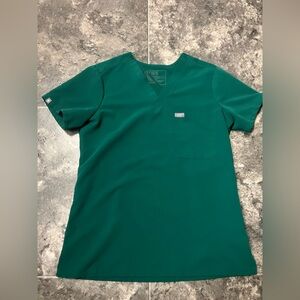 Figs Hunter Green Catarina - One-Pocket Scrub Top